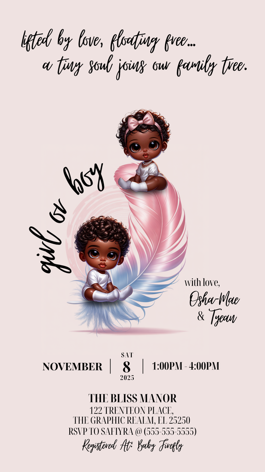 LIFTED BY LOVE | Gender Reveal Template